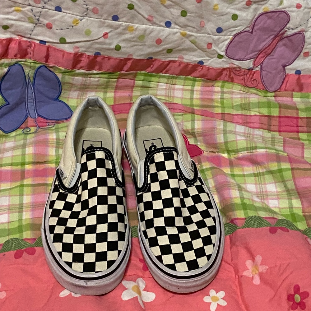 Checkerboard Slip On Vans Size 7.5 womens